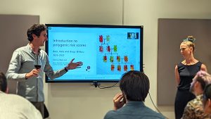 presenting at screen