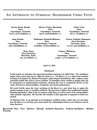Research paper introducing the QLattice
