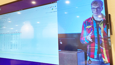 Jaan Kasak presenting in his Abzu shirt