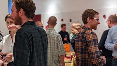 Attendees at Abzu's Autumn Beer, Data, + Drugs event